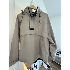 Vintage Chaps Ralph Lauren Windbreaker Jacket Mens Large Tan Khaki